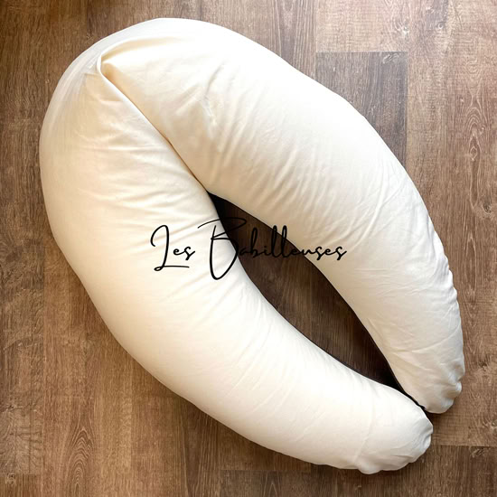 Coussin d'allaitement rechargeable avec housse coton - CHOCO VANILLE