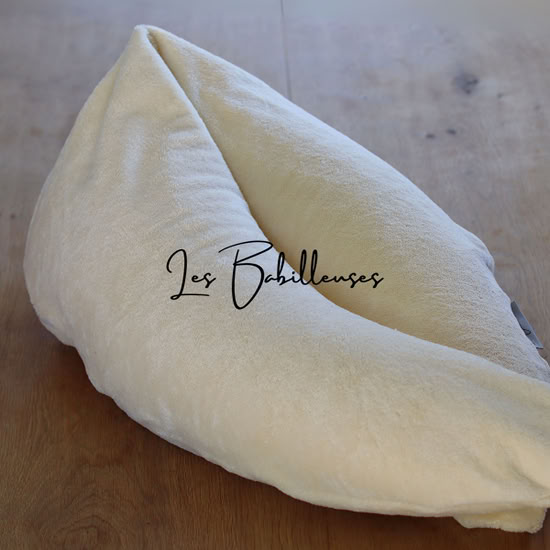 Coussin d'allaitement rechargeable avec housse microéponge - ÉCRU