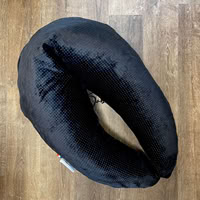 Coussin d'allaitement Douceur rechargeable avec housse Minky - NOIR ARGENT