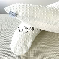 Coussin d'allaitement Douceur rechargeable avec housse Minky - POIS BLANC