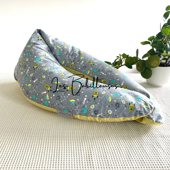 Coussin d'allaitement rechargeable avec housse coton - THOMAS