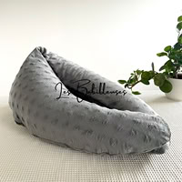 Coussin d'allaitement Douceur rechargeable avec housse Minky - ANTHRACITE A ETOILES