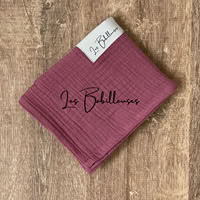 Lange gaze de coton 60x60 - FRAMBOISE