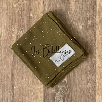 Lange gaze de coton 60x60 - KAKI PAILLETTES