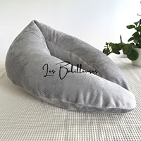 Coussin d'allaitement Douceur rechargeable avec housse Minky - GRIS ARGENT
