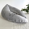 Coussin d'allaitement Douceur rechargeable avec housse Minky - GRIS ARGENT