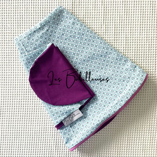Coussin d’allaitement rechargeable avec housse coton – VIOLETTE