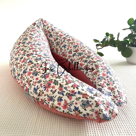 Coussin d'allaitement rechargeable avec housse coton - JEANNE