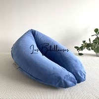 Coussin d'allaitement Douceur rechargeable avec housse Minky - DENIM