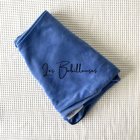 Coussin d'allaitement Douceur rechargeable avec housse Minky - DENIM