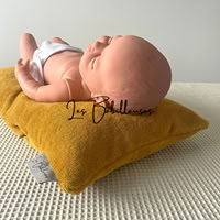 Coussin pèse-bébé avec sa housse éponge - MOUTARDE