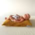 Coussin pèse-bébé avec sa housse éponge - MOUTARDE