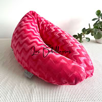 Coussin d'allaitement Douceur rechargeable avec housse Minky - CORAIL WAVE