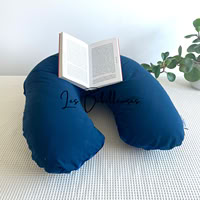 Coussin de lecture rechargeable et housse minky - MARINE WAVE