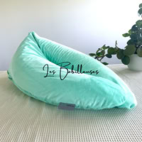 Coussin d'allaitement Douceur rechargeable avec housse Minky - MENTHE