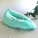 Coussin d'allaitement Douceur rechargeable avec housse Minky - MENTHE