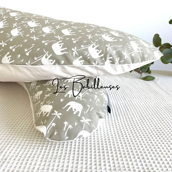 Coussin d'allaitement rechargeable avec housse coton - INDIA