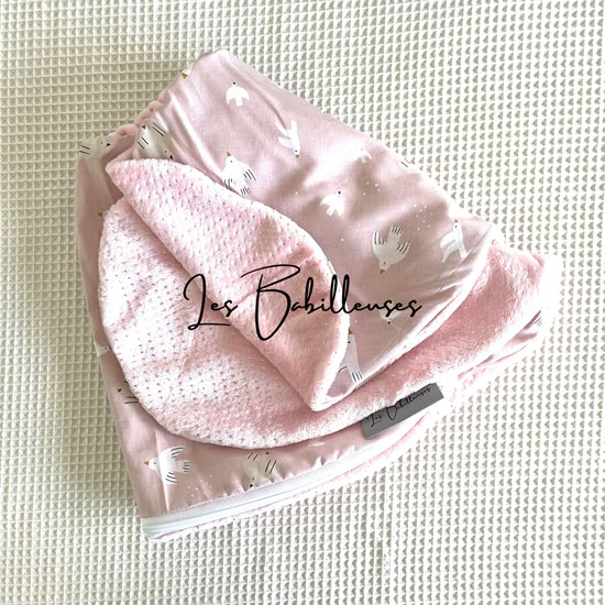 Coussin de lecture rechargeable et housse minky et coton - PALOMA