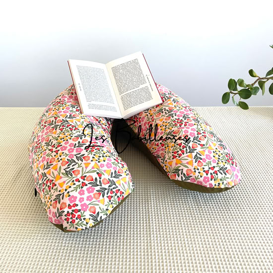 Coussin de lecture rechargeable avec housse coton - LEONIE