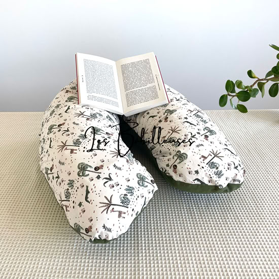 Coussin de lecture rechargeable avec housse coton - SAVANNAH