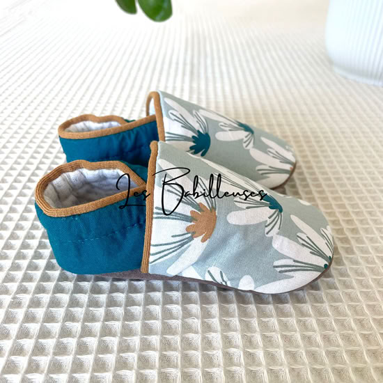 Chaussons souples pour bébé taille 9-18 mois – NUNE biais camel