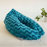 Coussin d'allaitement Douceur rechargeable avec housse Minky - PAON WAVE