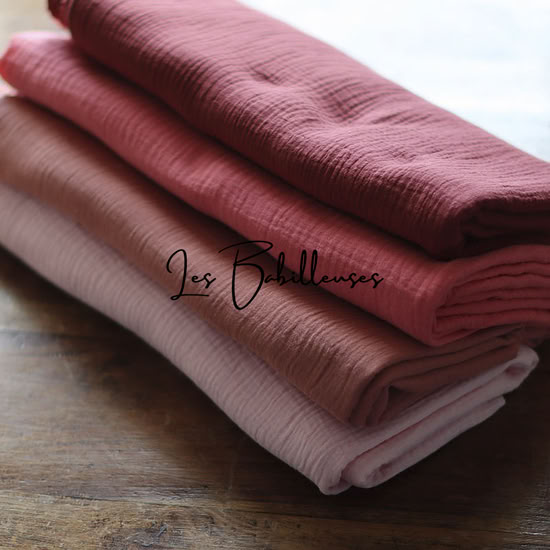 ROSE PALE MARSALA CORAIL ROUILLE - Langes géants 120x120