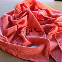 Lange géant gaze de coton 120x120 - CORAIL
