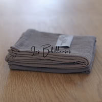 Lange gaze de coton 60x60 - TAUPE
