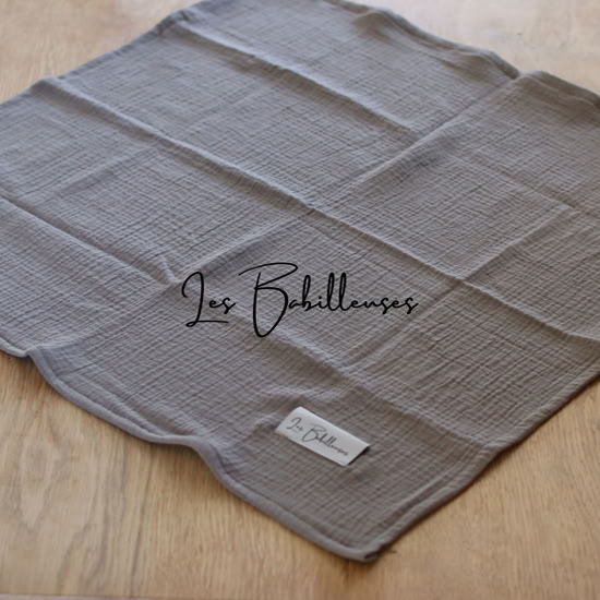 Lange gaze de coton 60x60 - TAUPE