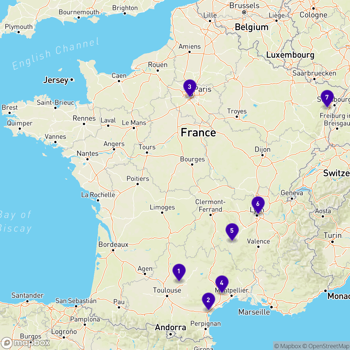 Carte de France des revendeurs